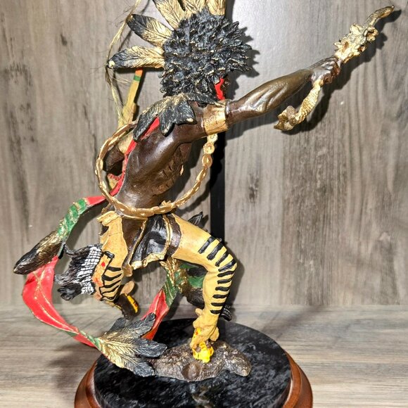 "Spirit of the Raven" Franklin Mint Native American Bronze Statue - Picture 5 of 6